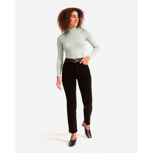 Everlane The Cheeky Straight Crop Pants Womens 29 Black Corduroy High Rise NWT